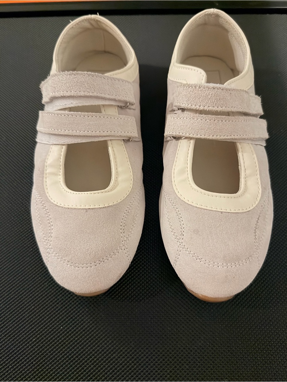 Dolce Vita Cream Suede Mary Jane Flats with Dual Straps - Picture 1 of 5